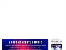 Tablet Screenshot of concentusmusic.com